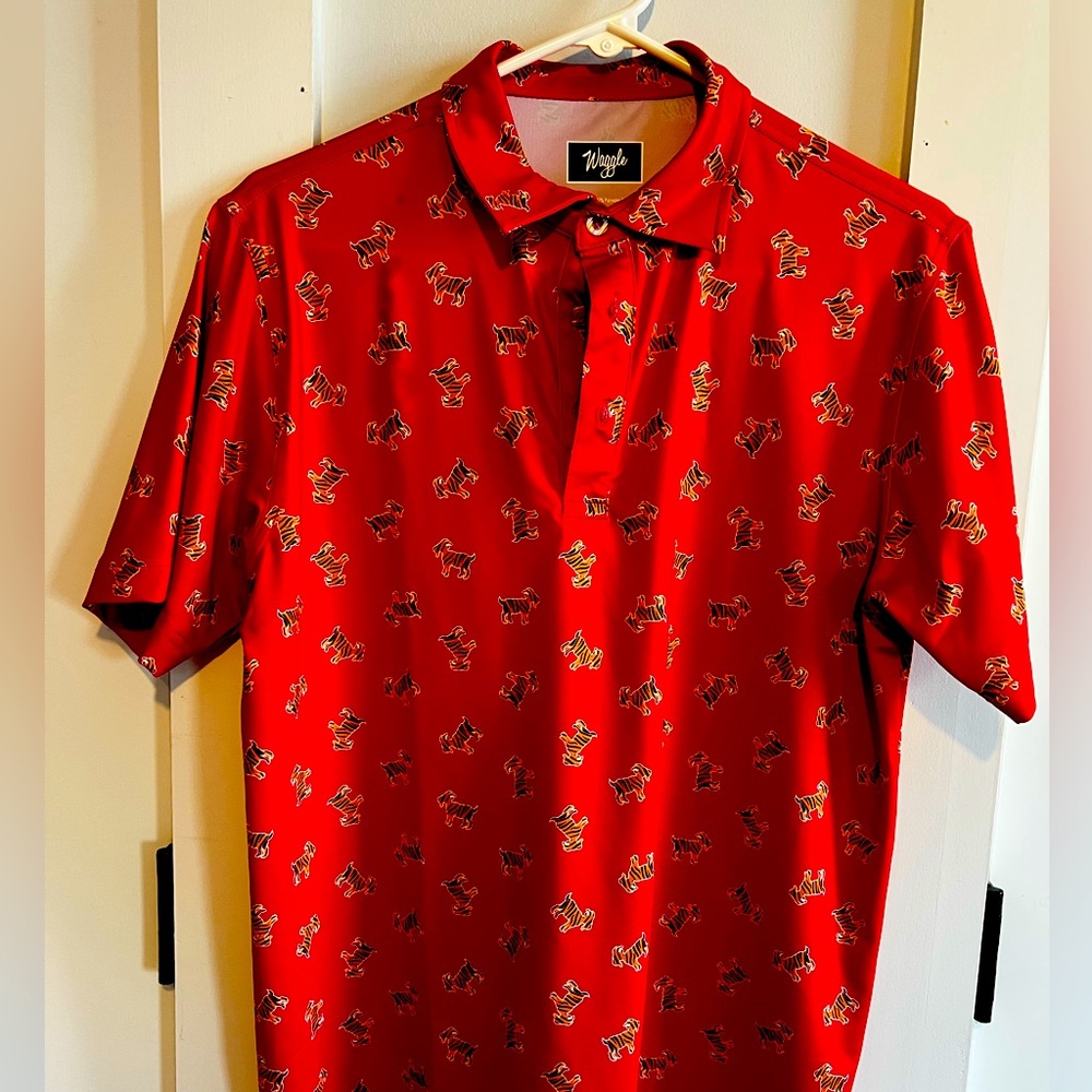 Waggle Golf Polo (M) - Tiger